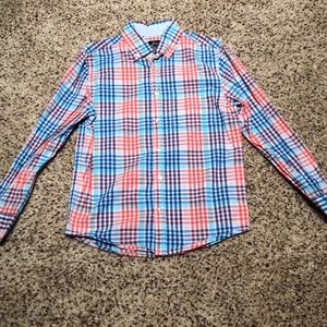 boys medium long sleeve j khaki button down shirt